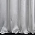 Firana szyta na taśmie 5 cm jasnoszara z półprzezroczystej tkaniny o perłowym połysku, wykończonej obciążnikiem