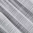 Dekoracja okienna szara w poprzeczne prążki z efektem deszczyku, półprzezroczysta 140x300 cm taśma ARIA Eurofirany