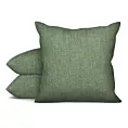 Poszewka szyta zielona miękka, szenilowa tkanina o wyraźnym splocie i delikatnym połysku