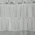 Zasłona biała zdobiona falbanami z moherowej tkaniny 140x250 cm przelotka AGIS Eurofirany