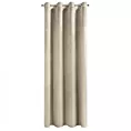 Zasłona jasnobeżowa z tkaniny welwetowej 140x250 cm przelotka ROSA Design 91 Eurofirany
