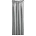 Zasłona szara z gładkiego welwetu 140x270 taśma SIBEL Pierre Cardin Eurofirany