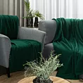 Koc  170x210 cm ciemnozielony wyjątkowo i magicznie miękki BUKLA Eurofirany