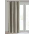 Zasłona ciemnobeżowa z tkaniny typu dimout 140x250 cm przelotka NERISA Eurofirany