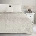 Koc  150x200 cm beżowy bardzo miękki w dotyku z wytłaczanym wzorem 3D CINDY 6 DESIGN 91 Eurofirany