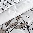 Pościel 220x200 cm bawełniana kolor biały, beżowy z motywem roślinnym AGNES Eurofirany Premium