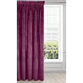 Zasłona ciemnofioletowa z ekskluzywnego matowego welwetu 140x270 cm taśma RIA Diva Line Eurofirany
