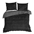 Pościel 220x200 cm z polaru kolor czarny gładka TIFFANY Design 91 Eurofirany