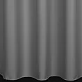 Zasłona szyta na taśmie fala popielata z gładkiej tkaniny zaciemniającej typu dimout wykończona obciążnikiem