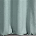 Zasłona szyta na taśmie 5 cm GEONOA miętowa z miękkiej tkaniny o naturalnym charakterze z widocznym ozdobnym splotem