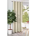 Zasłona jasnobeżowa z tkaniny welurowej 420x260 cm przelotka - Dora Eurofirany