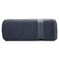 Ręcznik kąpielowy 70x140 cm bawełniany kolor granatowy z błyszczącą bordiurą 530 g/m2 FILON Eurofirany