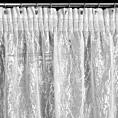 Dekoracja okienna biało, srebrzysta z marmurkowym wzorem z etaminy 140x270 cm taśma MIA Eurofirany