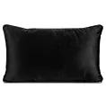 Poduszka 30 x 50 cm welwetowa czarna z kontrastującą lamówką GAJA 3 Eurofirany