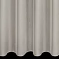Firana szyta na flexach beżowa z miękkiej tkaniny o delikatnym połysku, wykończona obciążnikiem