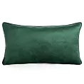 Poduszka 30 x 50 cm welwetowa ciemnozielona z kontrastującą lamówką GAJA 3 Eurofirany