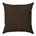 Poszewka szyta DORA - HIT ciemnobrązowa z miękkiej tkaniny o welurowej strukturze