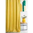 Zasłona szyta na taśmie 5 cm CANDY musztardowa z tkaniny z strukturalnym spolotem