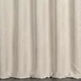 Zasłona szyta na taśmie fala jasnobeżowa z miękkiej matowej tkaniny szenilowej o naturalnym splocie