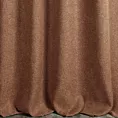 Zasłona szyta na taśmie fala brązowa z tkaniny typu bukla o grubym splocie