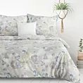 Pościel 140x200 z mikrowłókna kolor popielaty z motywem kwiatowym Design 91 Eurofirany
