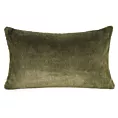 Poszewka na poduszkę 30x50 cm oliwkowa z miękkiej futrzanej tkaniny NINA Eurofirany