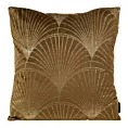 Poszewka na poduszkę 45x45 cm welwetowa ze złotym nadrukiem brązowa BLINK 21 Eurofirany