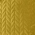 Narzuta welwetowa musztardowa 170x210 cm pikowana metodą hot press wzór geometryczny LUIZ Eurofirany