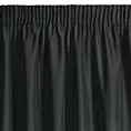 Zasłona czarna z matowej gładkiej tkaniny 140x270 cm taśma RITA Eurofirany