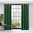 Zasłona ciemnozielona z tkaniny welwetowej 140x250 cm przelotka ROSA Design 91 Eurofirany