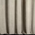Zasłona szyta na flexach jasnobrązowo ciemnobeżowa z dwustronnej tkaniny zaciemniającej 100% blackout, o strukturze weluru