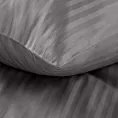 Pościel 140x200 cm satyna bawełniana kolor stalowy w drobne prążki VERA Eurofirany
