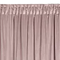 Zasłona pudrowo różowa z welwetu zdobiona falbanami 140x270 cm taśma CHARLOTTE Eurofirany