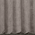 Zasłona szyta na taśmie fala ciemnobeżowa z tkaniny szenilowej z efektem melanżu