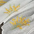 Tkanina firanowa zazdrostka zdobiona haftem żółtych kwiatów Eurofirany