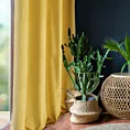Zasłona musztardowa z miękkiego welwetu 140x250 cm taśma SUZANA Eurofirany