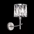 Kinkiet - lampa ścienna do salonu srebrna KRYSTAL zdobiona kryształkami Eurofirany