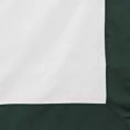 Pościel 220x200 cm bawełniana z makosatyny kolor biały, ciemnozielony z kontrastującą kantą Reina Line Eurofirany