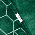 Koc 150x200 cm ciemnozielony z geometrycznym nadrukiem MALIBU Eurofirany