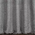 Zasłona szyta na taśmie fala srebrna z tkaniny z aplikacją