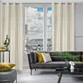 Zasłona kremowa z wytłaczanym wzorem, welwetowa 140x250 cm przelotka ARETA Eurofirany