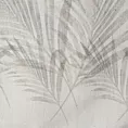 Obrus beżowo, kremowy 145x300 cm INES 11 z nadrukowanym motywem liści palmowych