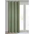 Zasłona oliwkowa z matowej gładkiej tkaniny 140x250 cm przelotka RITA Eurofirany