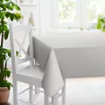Obrus szyty AMAYA szary z jednokolorowej gładkiej tkaniny