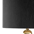 Lampa stołowa do salonu czarno, złota CELIA z matowym abażurem Eurofirany