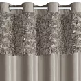 Zasłona beżowa z welwetu zdobiona aplikacją 3D róż 140x250 cm przelotka - ROSES Eva Minge Eurofirany