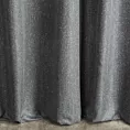 Zasłona szyta na przelotkach SAFIRA grafitowa z moherowej połyskującej tkaniny