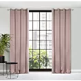 Zasłona pudrowy róż  zaciemniająca o strukturalnym wzorze  135x250 cm przelotka CARLO Eurofirany