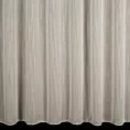 Firana szyta na przelotkach beżowa z półprzeźroczystej tkaniny z efektem deszczyku, wykończona obciążnikiem