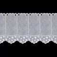 Tkanina firanowa zazdrostka z etaminy zdobiona haftem drobnych kwiatów Eurofirany